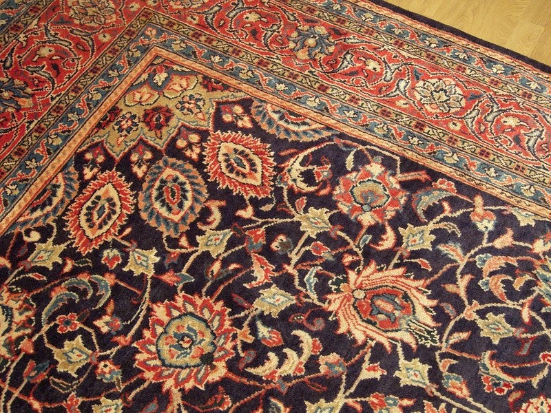 9 x 13 Authentic Handmade Antique Azeri Medallion Wool Rug _EXCELLENT CONDITION gallery