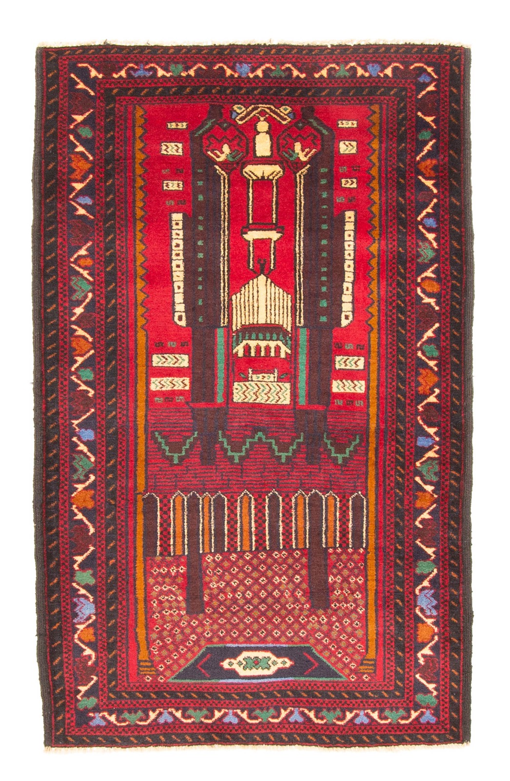 Traditional Vintage Hand-Knotted Oriental Carpet 2'11" x 4'8" Wool Area Rug gallery