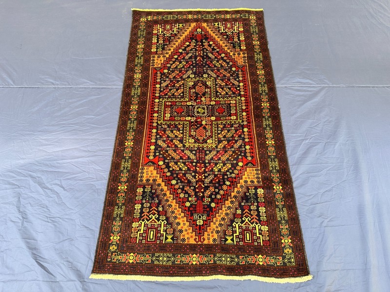 100 x 210cm COLLECTORS' ITEM Vintage Adreskan Natural Vegetable Dye Nomad Carpet gallery
