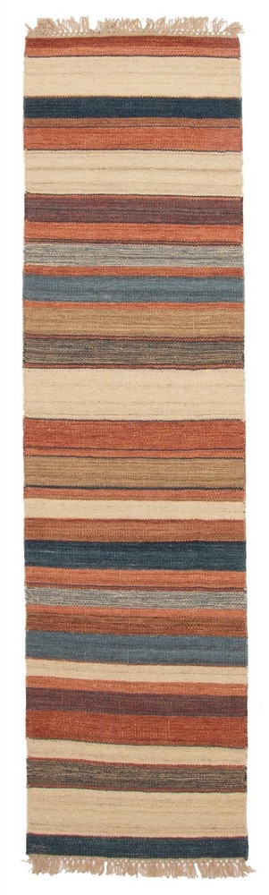 Vintage Hand Woven Area Rug 1'10" x 6'7" Traditional Wool Oriental Carpet
