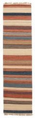 Vintage Hand Woven Area Rug 1’10” x 6’7″ Traditional Wool Oriental Carpet