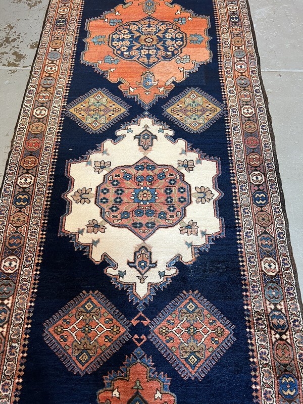 VINTAGE ANTIQUE TRIBAL BIJAR Rug 3.5x17 Ft Professionally Washed 100% Wool gallery
