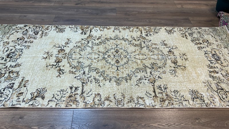 Hallway Rug, Soft Colors Carpet, 3.8 x 9.2 ft, Wool Runner Rug, Woven Runner Rug gallery