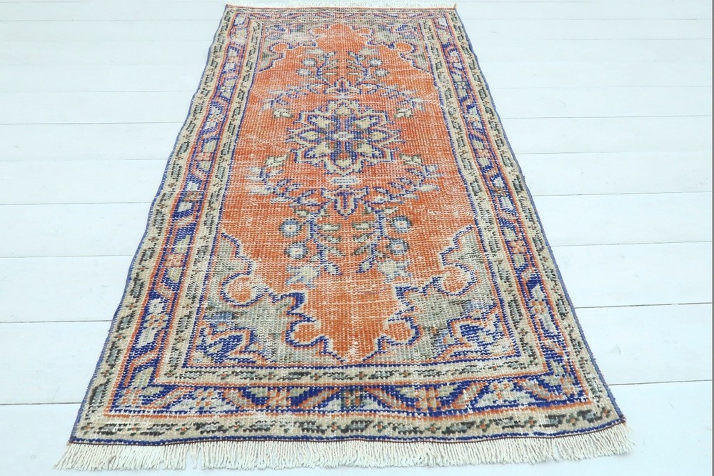 Turkish Oushak Rug Carpet DoorMat Bedroom Kelim Tapis Teppiche 28"x52" Area Rugs