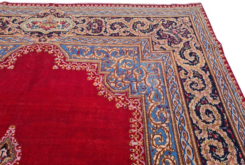 Genuine Hand Knotted Vintage Qirmoun Wool Area Rug 13 x 9 Ft gallery