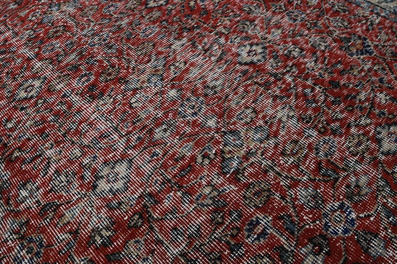 Oushak Turkish Vintage Rug 5x9 Kilim Rug Anatolian Handmade Boho Decor RED gallery