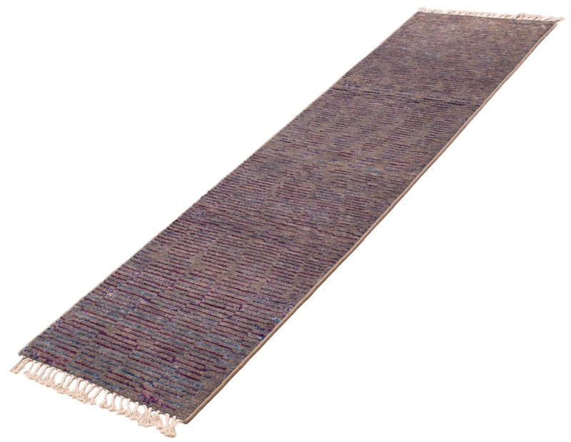 2'7" x 10'3" Vintage Hand-knotted Runner Rug Traditional Oriental Wool Carpet gallery