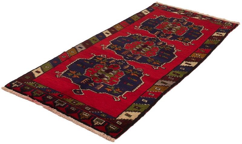 Vintage Hand-Knotted Area Rug 4'9" x 10'10" Traditional Oriental Wool Carpet gallery