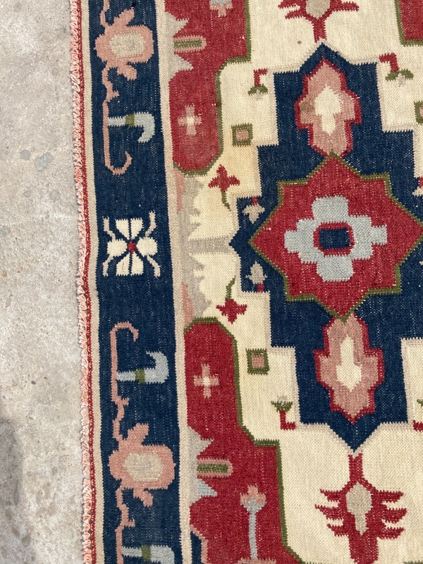 Vintage Handmade Turkish Tribal Wool Area Rug 161x88 cm gallery