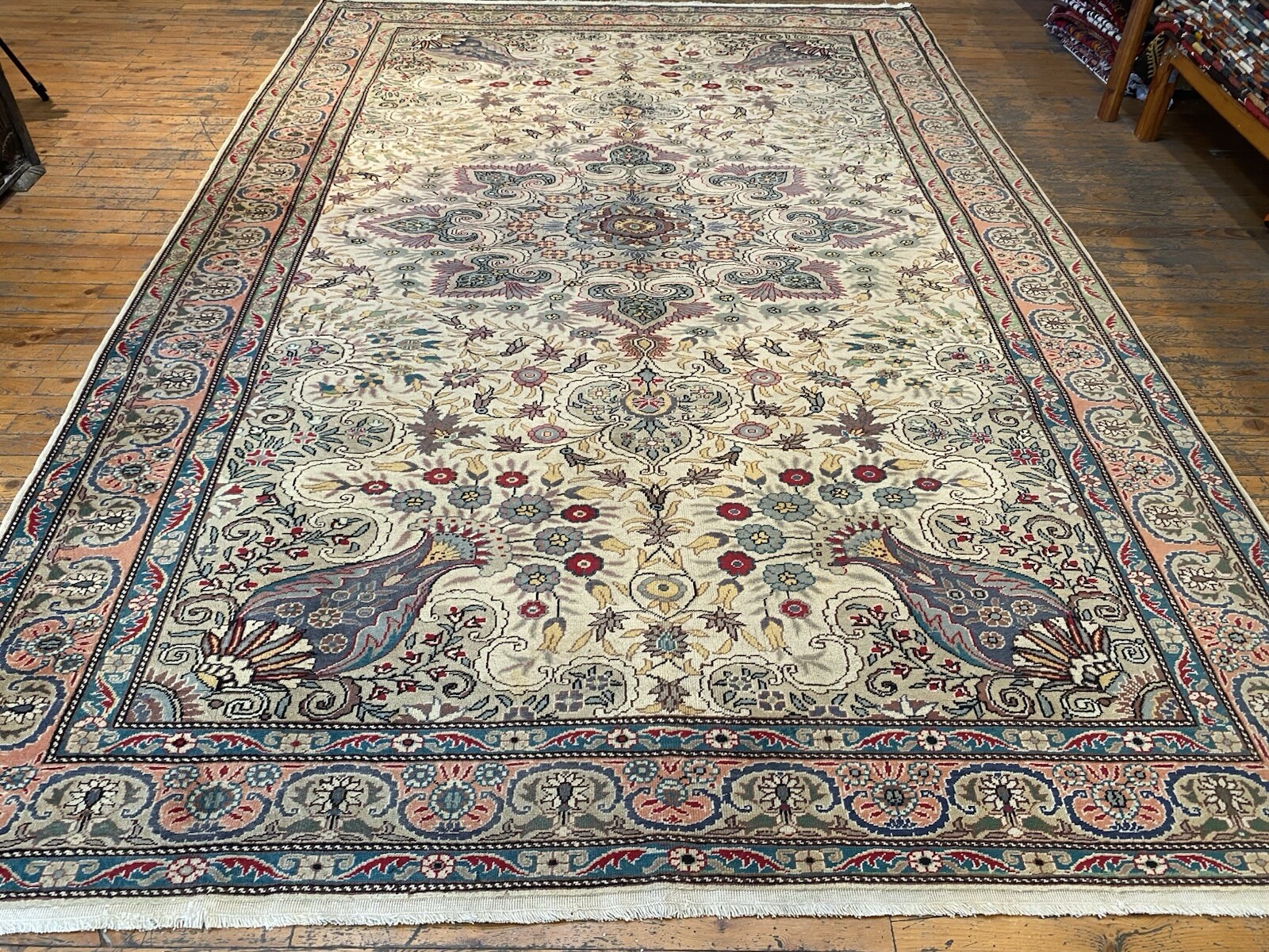 6x10ft Turkish Rug Vintage 1939-1950's Natural Dye Wool Pile Bunyan Rug 6’5”x10’ gallery