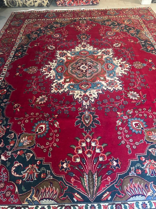 SIMI ANTIQUE. HAND MADE. 13x10. EXCELLENT CONDITION. FULL PILE.TAB.RIZ gallery