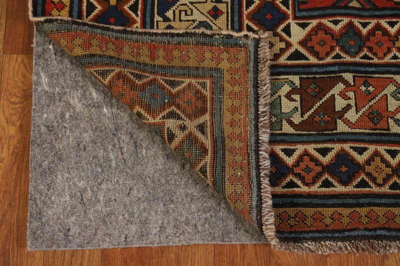 Russian Hand-made Rug Pre-1900 Antique Wool Handmade Kazak Vegetable Dye Rug 4x8 gallery