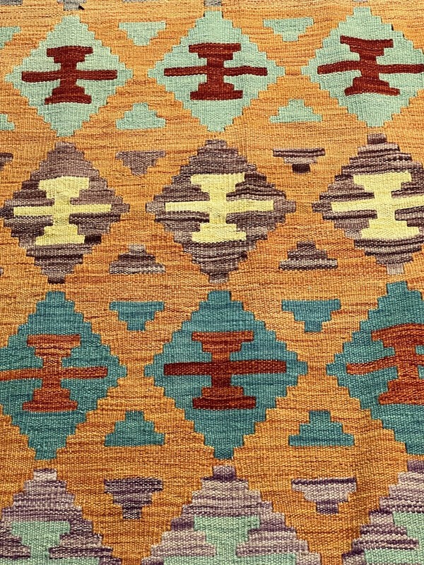 Vintage Kilim Traditional Hand Made Oriental Wool Kilim 5ftx3.2ft 145cmx103cm gallery