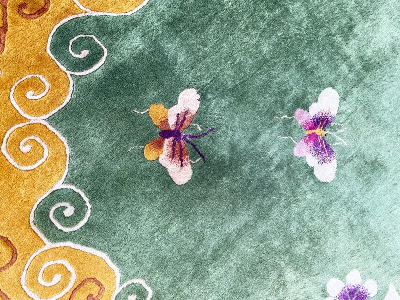 Antique Art Deco Chinese Rug, Butterfly Meet finely, #17452, c-1920 gallery