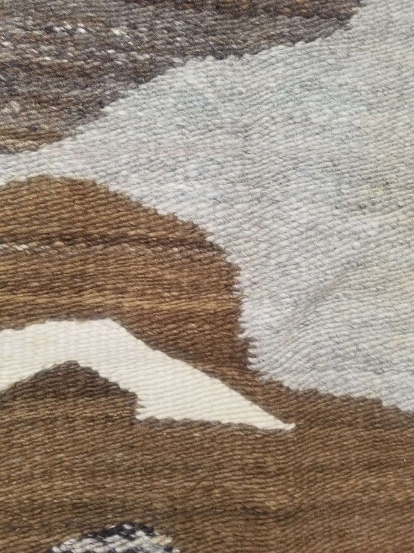 Vintage Handmade Turkish Tulu Traditional Wool Kilim Rug 194x124 cm gallery