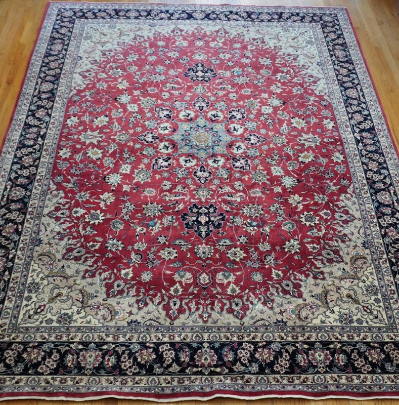 Fine Tabrizz Design Hand Knotted Wool Floral Chinese Oriental Rug 8'5"x11'9" gallery