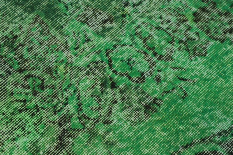 Green Runner Turkish Hand Knotted Rug Oriental Anatolian Overdyed Carpet 3x8ft gallery