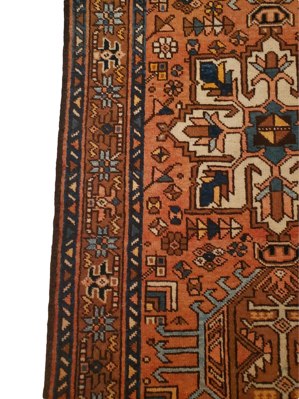 North West Pers. runner, Pink back, Ivory Sky Blue Medallion - 2'11" x 11'6" gallery