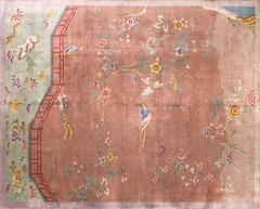 9X12 Antique Chinese Art Deco Wool Area Rug 1920