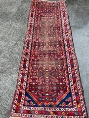 2’10″x8’6″ Antique CAUCASIAN Handmade Wool Runner Carpet Rug CLEANED