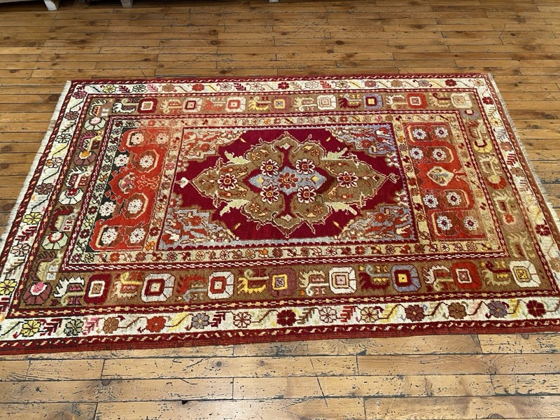 Antique 1900-1939s Exclusive Turkish Wool Pile Carpet 3’6”x5’6” gallery