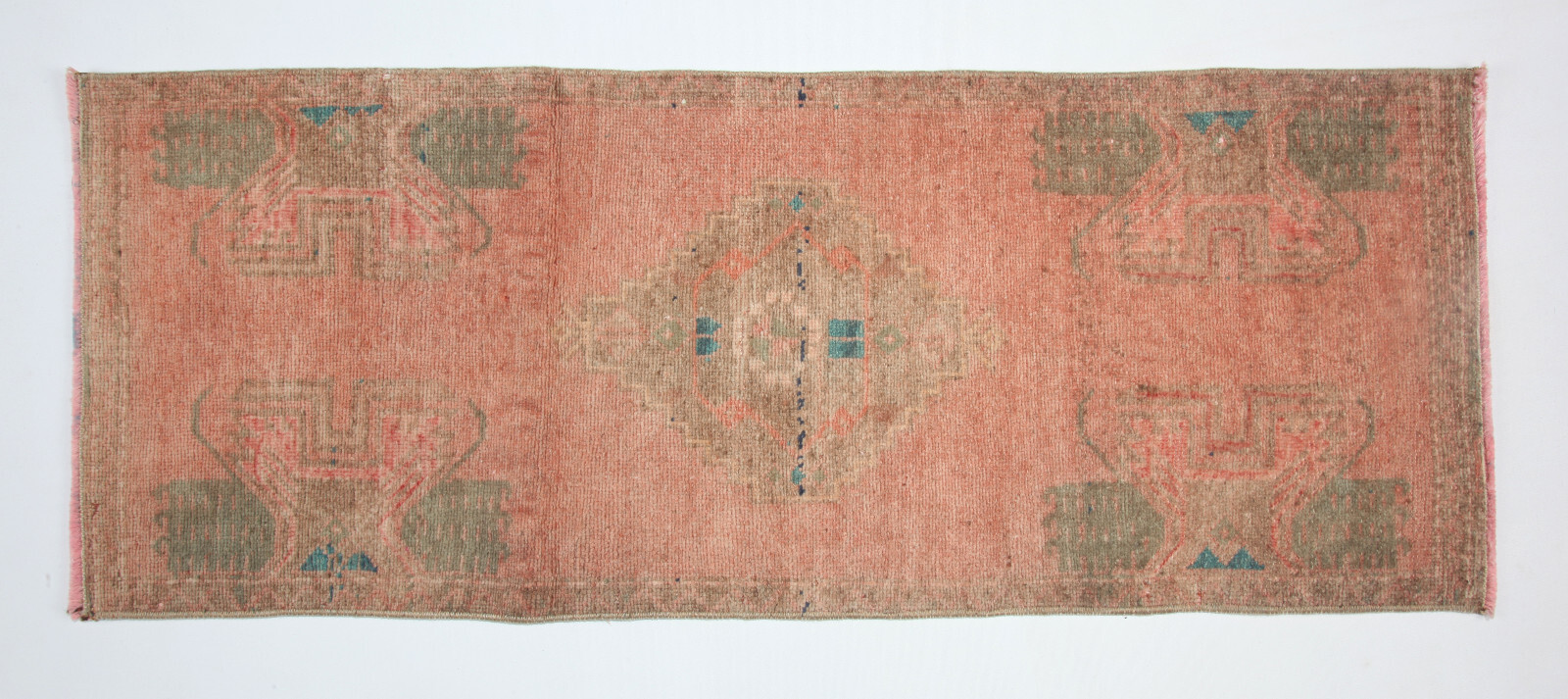 Handmade rug,Turkish Oushak Rug, Floor rug,Decorative wool carpet, 46''x17'' rug gallery