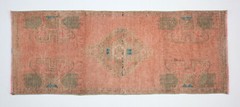 Handmade rug,Turkish Oushak Rug, Floor rug,Decorative wool carpet, 46”x17” rug
