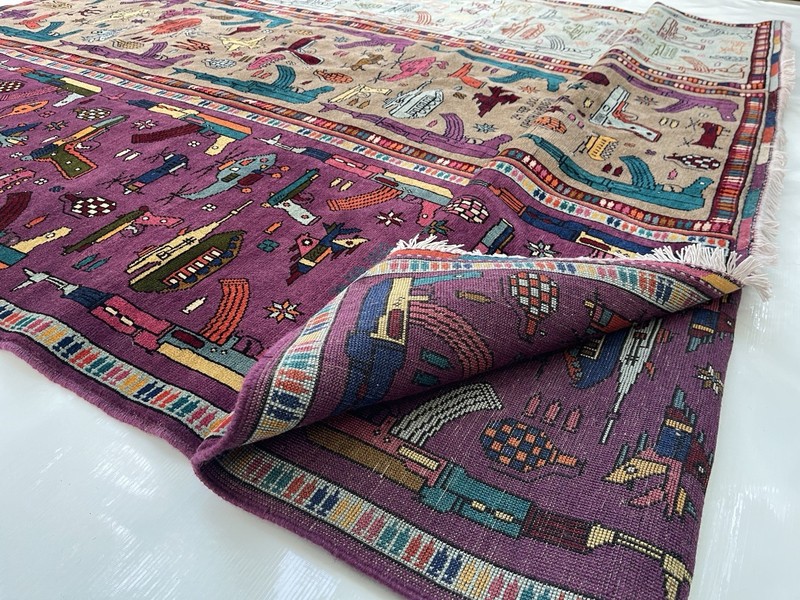 #617 Afghan War Rug Large Rug Beautifully Made Wool Rug Handicrafts 300x210 Cm gallery