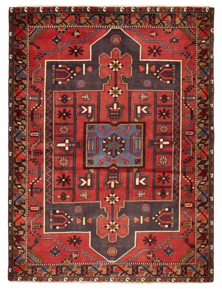 Traditional Vintage Hand-Knotted Area Rug 4'10" x 6'6" Oriental Wool Carpet