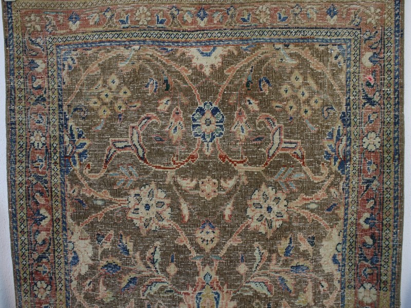 3x12 Brown Runner Rug, Handmade Turkish Rug, Vintage Wool Runner, 3.4x11.8 Ft gallery