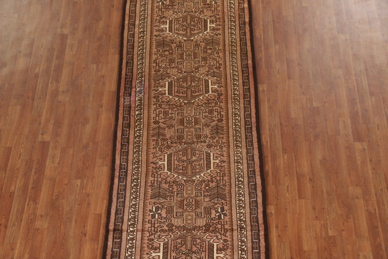 Vegetable Dye Geometric 13 ft Runner Rug 3x13 Vintage Handmade Wool Carpet gallery