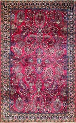 Antique Sarouk rug, c-1920, Excellent Condition #15213 4’1″ × 6’6″