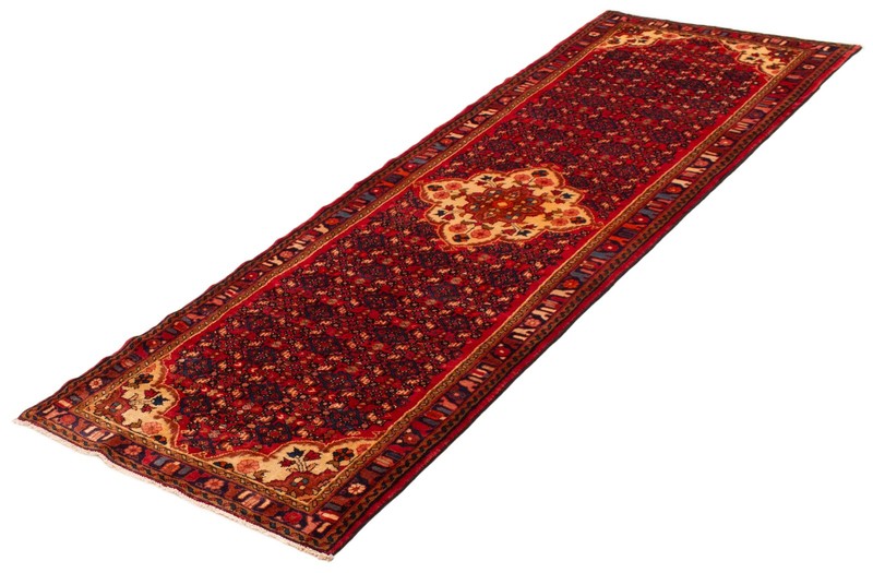 Vintage Hand-knotted Runner Rug 3'9" x 10'11" Traditional Oriental Wool Carpet gallery