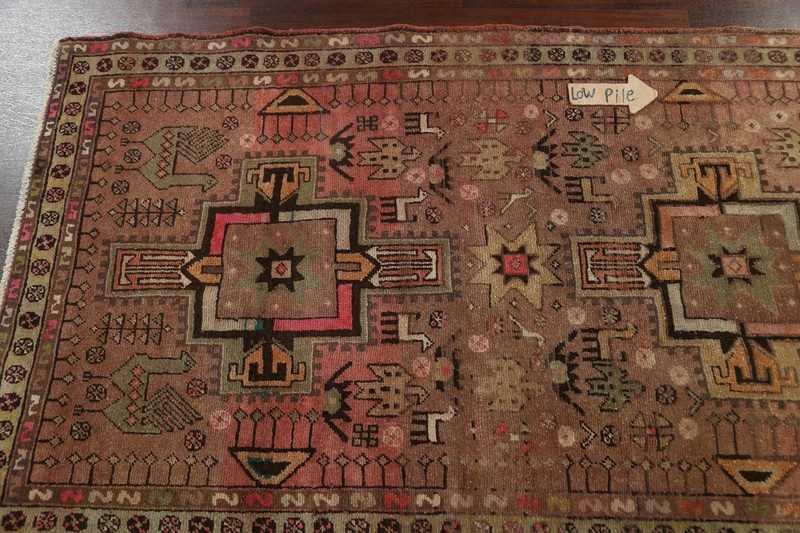 MEMORIAL DEAL Antique Traditional Tribal Geometric Runner Rug Wool Handmade 4x11 gallery