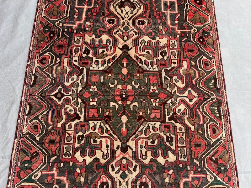 Vintage Caucasian Tribal Handmade Traditional Medallion Runner Rug 3'9 x 8'2 Ft gallery