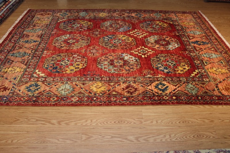 8 X 11 Turkmen, Rug. Ersari, Handmade Made out of Natural wool, Natural Dye. gallery