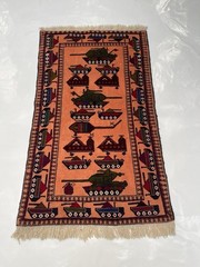 141×82 Cm Afghan War Rug War Rug Beautifully Made Wool Rug Handicrafts #403