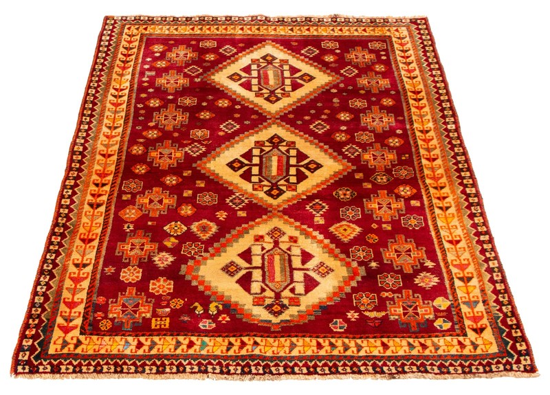 Vintage 4'11" x 7'8" Traditional Hand Knotted Vegetable Dye Wool Area Rug gallery