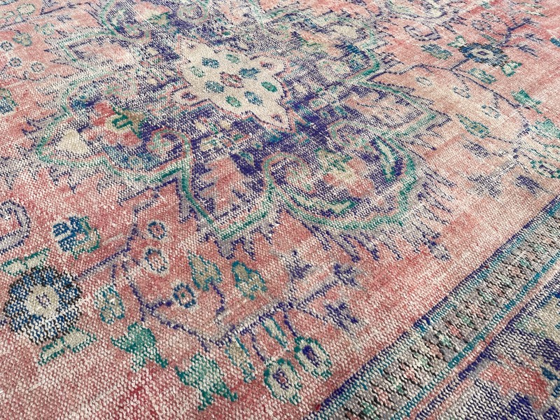 Turkish Vintage Rug, Handmade Wool Rug, Bohemian Large Rug, 5,9 x 11, ft gallery