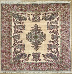 Vintage 10×12 Lavar Kirman Hand Knotted Wool Oriental Area Rug Large Cameo Peach