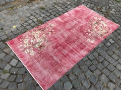 Home Decor Rug, Turkish Vintage Rug, Boho Decor Rug, Oushak Rug,3,6 x 6,7 ft