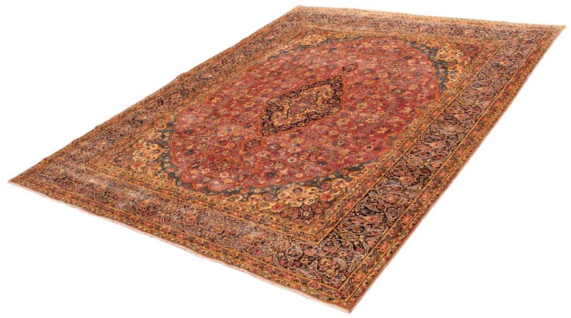Vintage Hand-Knotted Carpet 9'8" x 12'4" Traditional Oriental Wool Area Rug gallery
