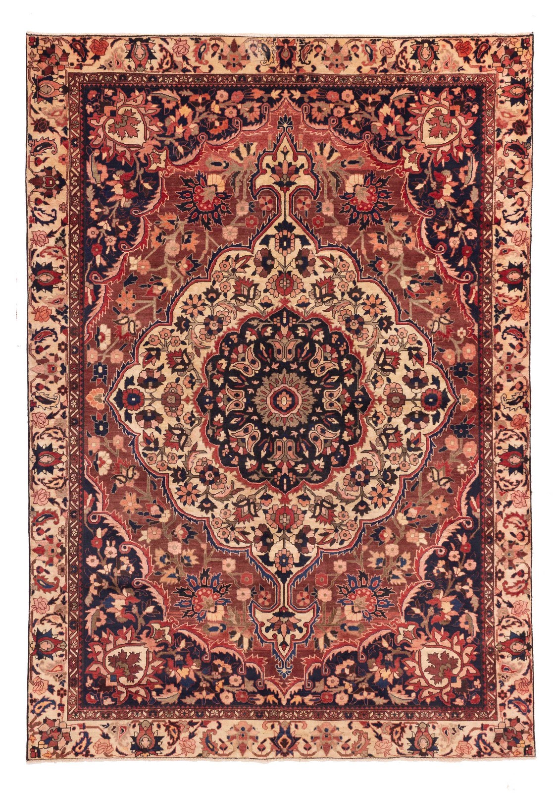 Vintage 7'2" x 10'4" Traditional Hand Knotted Vegetable Dye Wool Area Rug gallery
