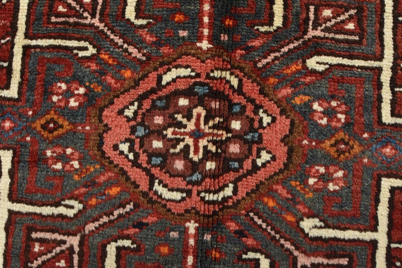 Vintage Tribal Oriental 4’10” x 6’2” Red Wool Traditional Hand-Knotted Area Rug gallery