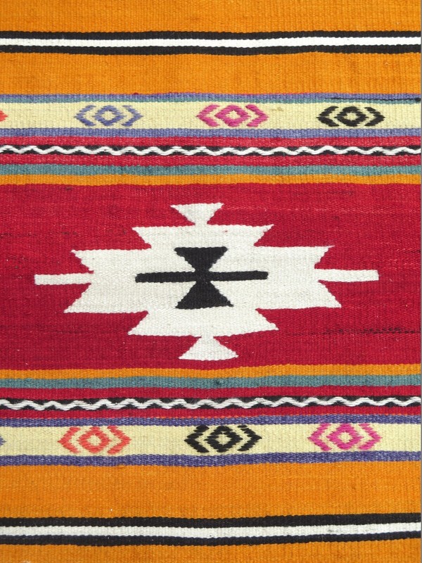 Multicolor Striped Vintage Turkish Runner Kelim, Handwoven Wool Boho Rug 25"x97" gallery