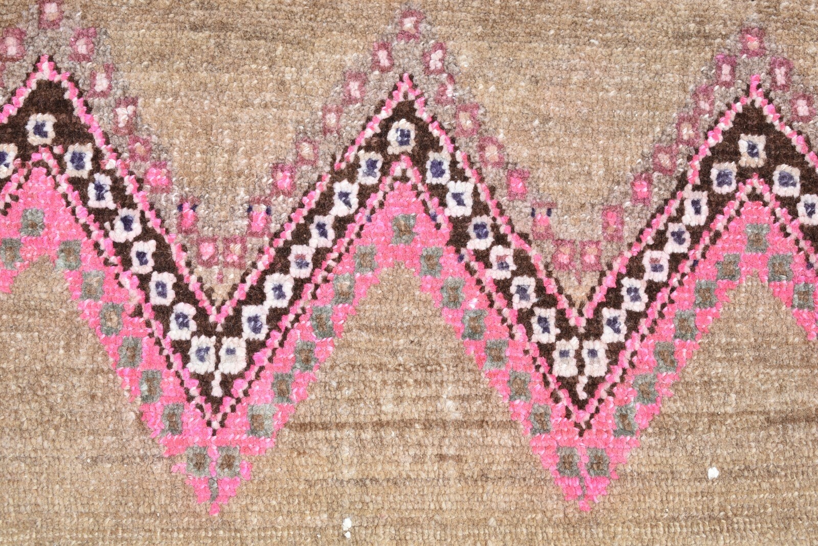 Rare Pink Color Rug 30'' x 19'' Anatolian Kilim Hand-Knotted Small Doormat Rug gallery