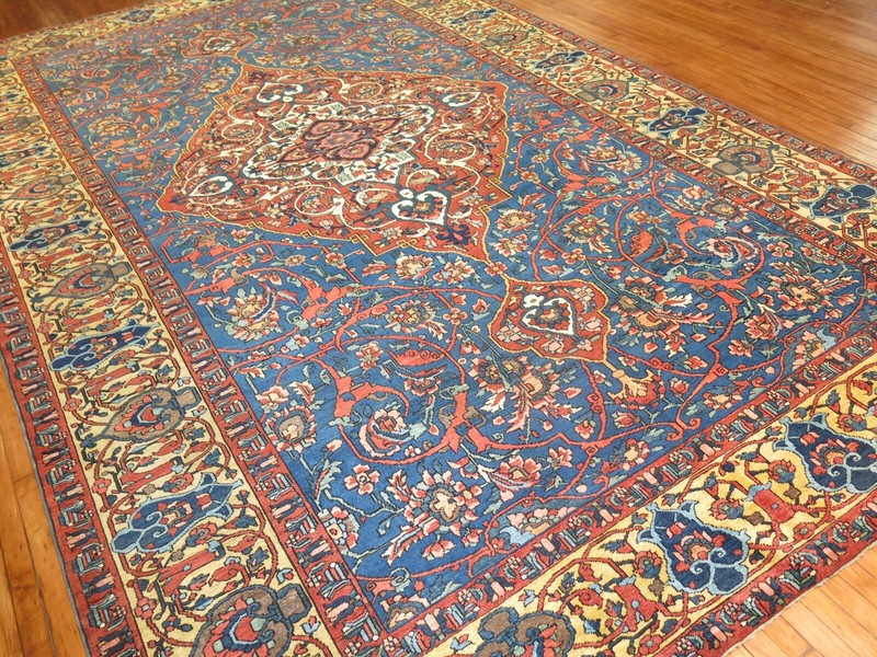 Antique Sky Blue Bakhtiar Rug 10'x17' gallery