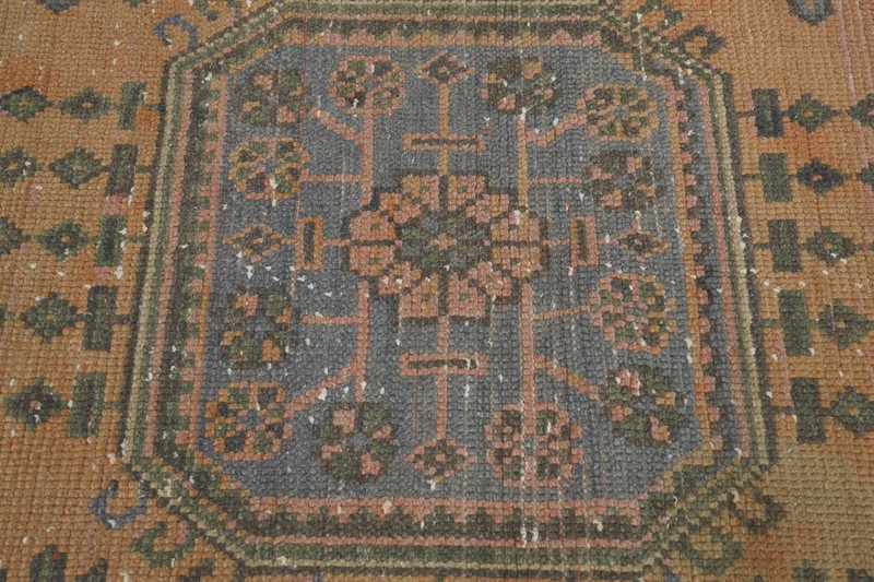 3x11 rug, turkish wool runner rug, hand-knotted vintage oushak runner rug,201 gallery
