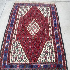 Vintage Kurdish Kilim Hand Woven Wool Rug 42”x 61”