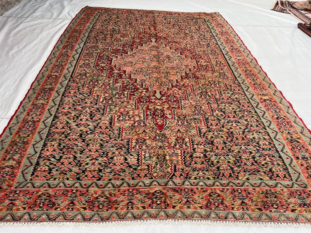 5 x 9 ft Stunning Vintage Super Fine Quality Senneh Knots Oriental Floral Kilim
